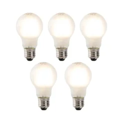 Set mit 5 dimmbaren E27 LED-Glühlampen aus satiniertem Glas 320 lm 2700K