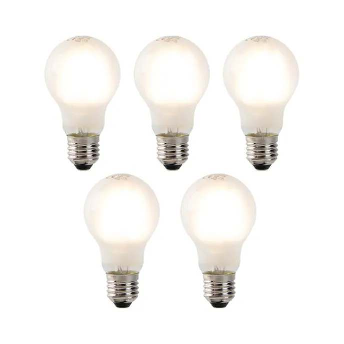 Set mit 5 dimmbaren E27 LED-Glühlampen aus satiniertem Glas 320 lm 2700K