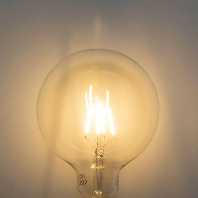 Set mit 5 dimmbaren E27 LED-Glühbirnen Spiralfilament G125 4W 270 lm 2700K