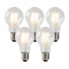 Set mit 5 dimmbaren E27 LED-Lampen Klarglas 4W 320 lm 2200K