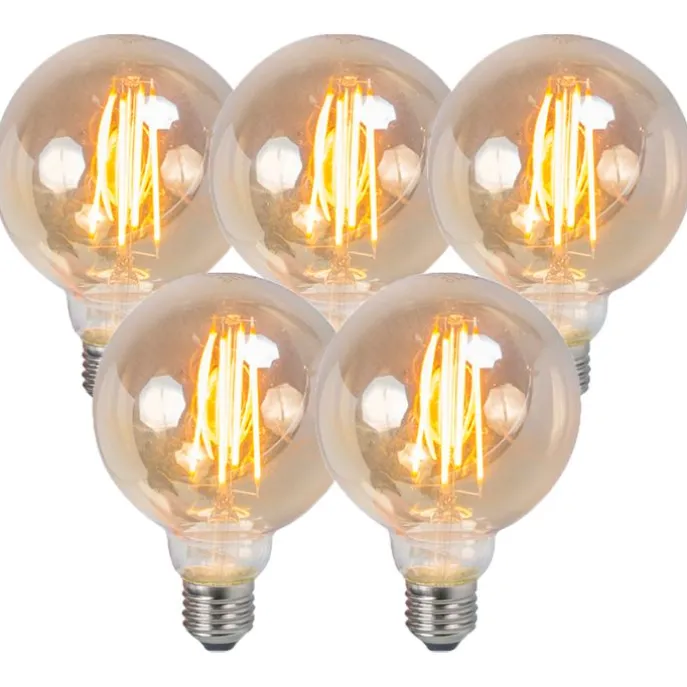 Set mit 5 dimmbaren E27-LED-Filament-Rauchlampen 5 W 380 lm 2200 K