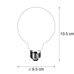Set mit 5 dimmbaren E27-LED-Filament-Rauchlampen 5 W 380 lm 2200 K