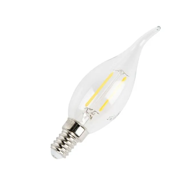 Set mit 5 dimmbaren E14-LED-Kerzenlampen mit Filamentspitze, 250 lm, 2700 K
