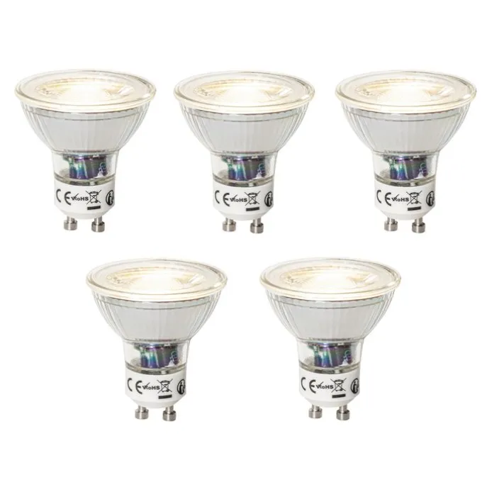 Set mit 5 dimmbaren GU10-LED-Lampen 7W 600 lm 4000K