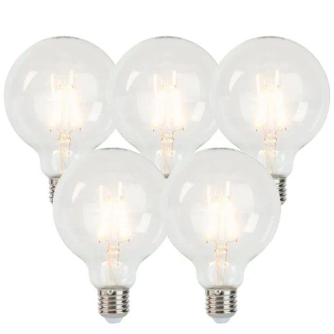 Set mit 5 dimmbaren LED-Lampen E27 G95 5W 470 lm 2700K