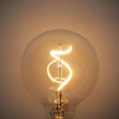 Set mit 5 E27 dimmbare LED Spiral Filament G95 4W 270lm 2200K