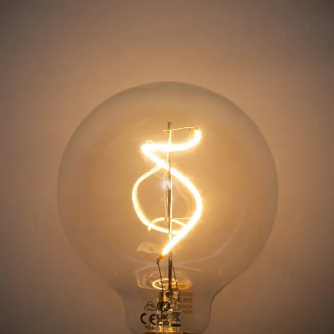 Set mit 5 E27 dimmbare LED Spiral Filament G95 4W 270lm 2200K