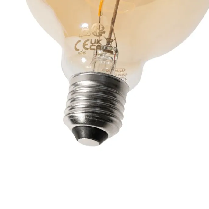 Set mit 5 E27 dimmbare LED Spiral Filament G95 4W 270lm 2200K