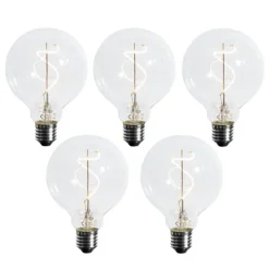 Set mit 5 E27 dimmbare LED Spiral Filament G95 4W 270lm 2700K