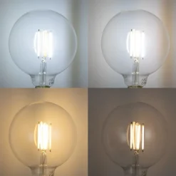 Set mit 5 E27 Dimmbare LED-Glühbirnen G125 Klar 7W 806lm 2700-6500K