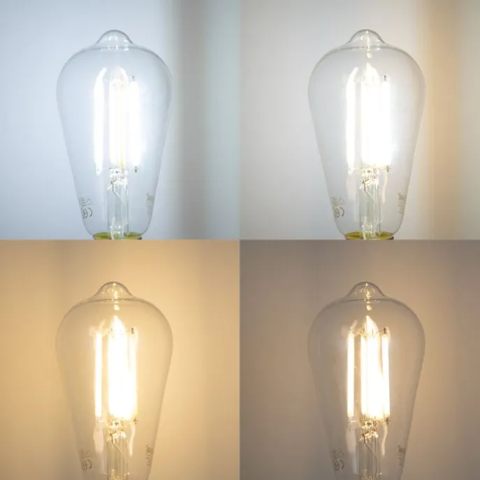 Set mit 5 E27 Dimmbare LED-Glühbirnen ST64 Klar 7W 806lm 2700-6500K