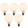 Set mit 5 E27 Dimmbare LED-Glühbirne Opal G95 5W 450lm 2200K