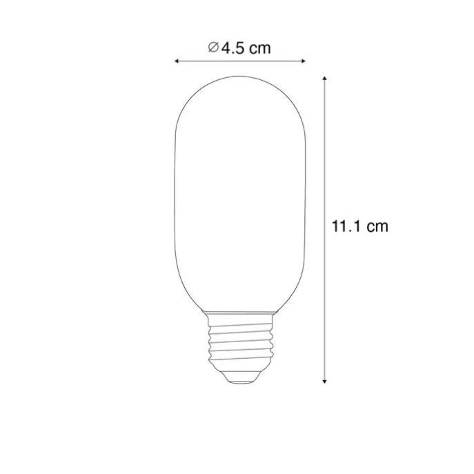 Set mit 5 E27 dimmbare LED-Lampe Gold T45 4W 300 lm 2200K