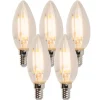 Set mit 5 E14 dimmbaren LED-Kerzenlampen B35 5W 380 lm 2700K