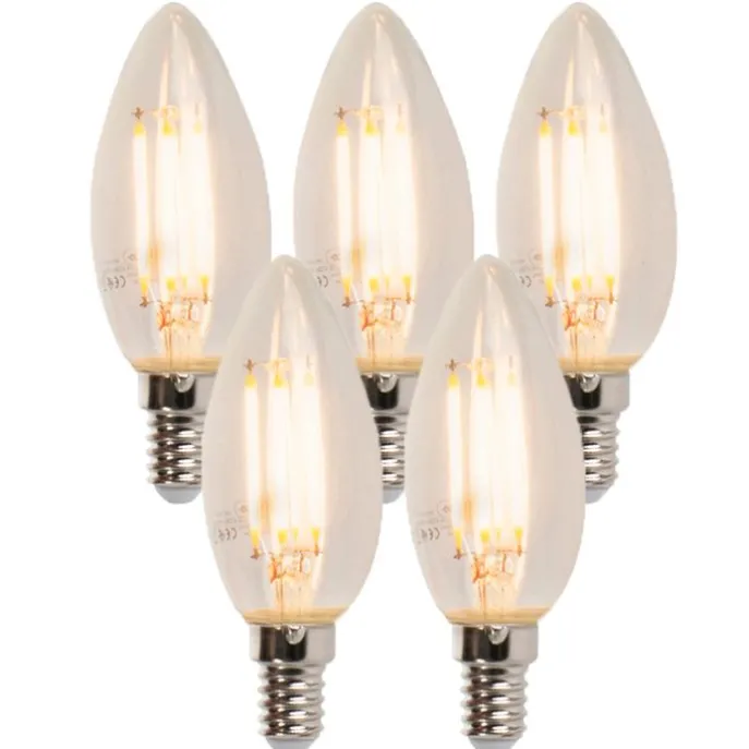 Set mit 5 E14 dimmbaren LED-Kerzenlampen B35 5W 380 lm 2700K