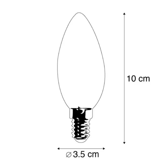 Set mit 5 E14 dimmbaren LED-Kerzenlampen B35 5W 380 lm 2700K