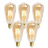 Set mit 5 E27 dimmbaren LED-Lampen ST64 Goldline 5W 380 lm 2200K
