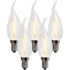 Set mit 5 E14 LED-Filament-Kerzenlampen BXS35 1W 100LM 2200K