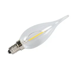 Set mit 5 E14 LED-Filament-Kerzenlampen BXS35 1W 100LM 2200K