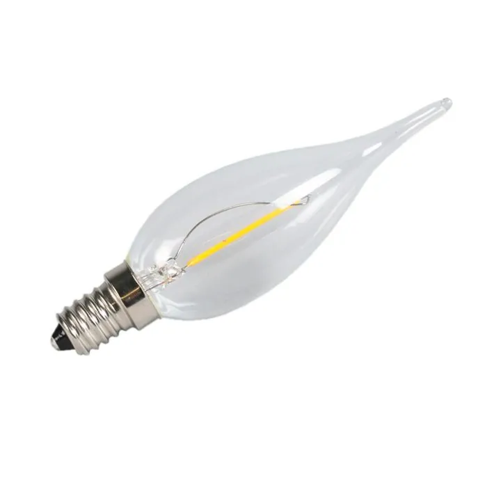 Set mit 5 E14 LED-Filament-Kerzenlampen BXS35 1W 100LM 2200K