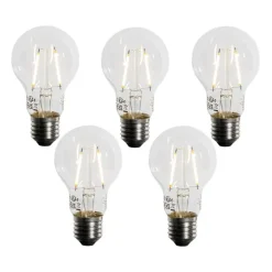Set mit 5 E27 LED-Glühbirne A60 Lux-Sensor 2,5W 250lm 2200K