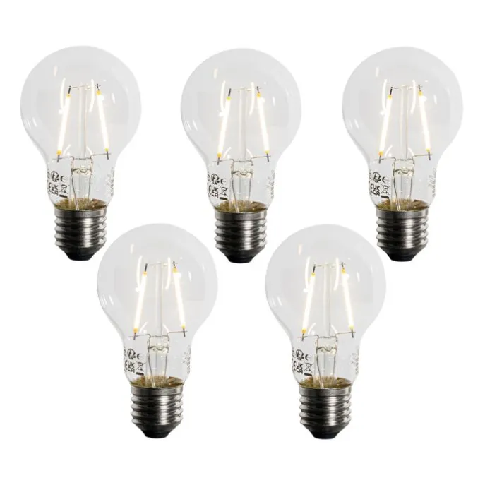 Set mit 5 E27 LED-Glühbirne A60 Lux-Sensor 2,5W 250lm 2200K