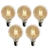 Set mit 5 E27 3-Stufen dimmbare LED-Glühbirne Gold G95 4W 450lm 2700K