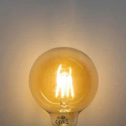 Set mit 5 E27 3-Stufen dimmbare LED-Glühbirne Gold G95 4W 450lm 2700K