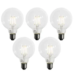 Set mit 5 E27 3-Stufen dimmbare LED-Glühbirne G95 4W 450lm 3000K