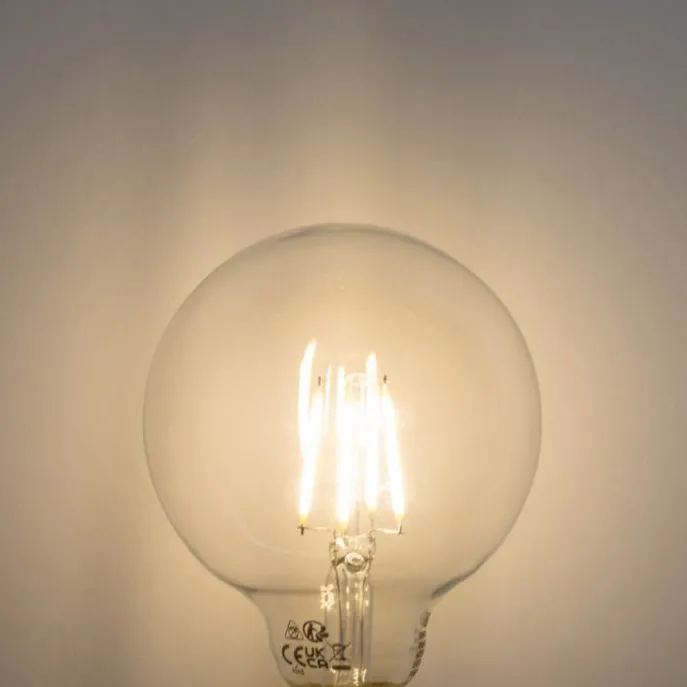 Set mit 5 E27 3-Stufen dimmbare LED-Glühbirne G95 4W 450lm 3000K