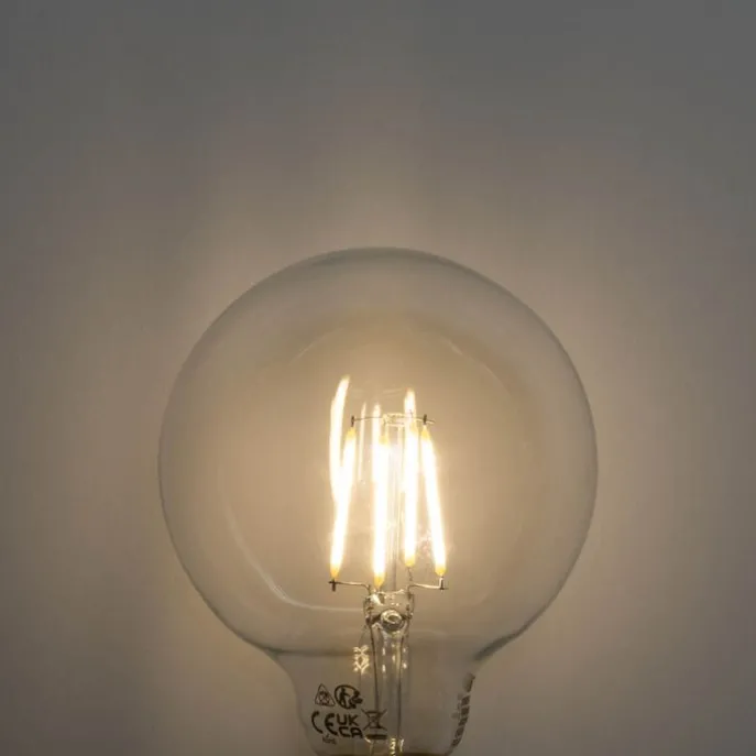 Set mit 5 E27 3-Stufen dimmbare LED-Glühbirne G95 4W 450lm 3000K