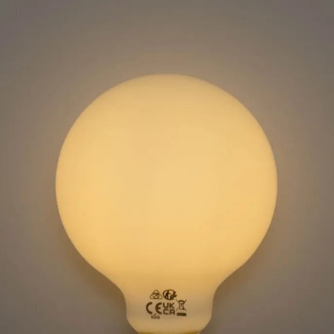 Set mit 5 E27 3-Stufen dimmbare LED-Glühbirne Opal G95 4W 450lm 2700K