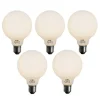 Set mit 5 E27 3-Stufen dimmbare LED-Glühbirne Opal G95 4W 450lm 3000K