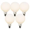 Set mit 5 E27 3-Stufen-dimmbare LED-Glühbirne Opal G125 4W 450lm 3000K