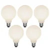 Set mit 5 E27 3-stufig dimmbare LED-Lampe G95 Milchglas 5W 550 lm 2700K