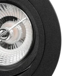 Set mit 6 Einbaupunkt schwarz verstellbar rund - Spannfutter 70