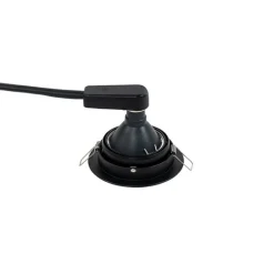 Set mit 6 Einbaupunkt schwarz verstellbar rund - Spannfutter 70