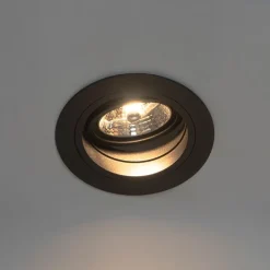 Set mit 6 Einbaupunkt schwarz verstellbar rund - Spannfutter 70