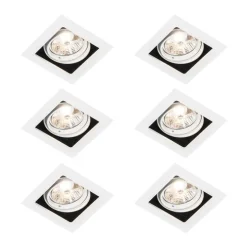 Set mit 6 Einbaupunkt weiß einstellbar - Artemis 70