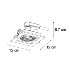 Set mit 6 Einbaupunkt weiß einstellbar - Artemis 70