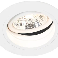 Set mit 6 Einbaupunkt weiß einstellbar rund - Spannfutter 70