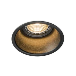 Set mit 12 Einbauspots schwarz rund - Dept