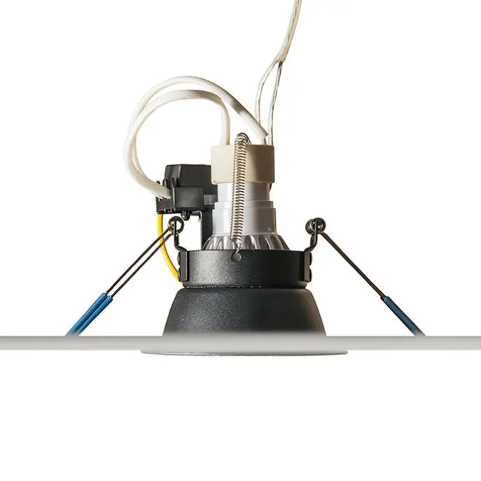 Set mit 12 Einbauspots schwarz rund - Dept