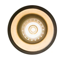 Set mit 12 Einbauspots schwarz rund - Dept