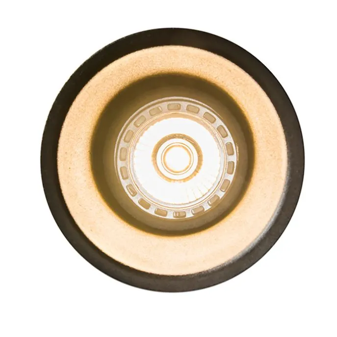 Set mit 12 Einbauspots schwarz rund - Dept