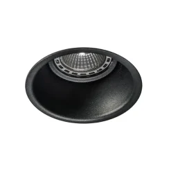 Set mit 12 Einbauspots schwarz rund - Dept