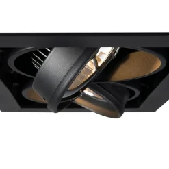 Set mit 6 Einbauspots schwarz AR111 verstellbar 2-Licht - Oneon