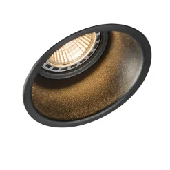 Set mit 6 Einbauspots schwarz rund - Dept