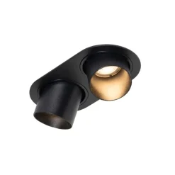 Set mit 6 Einbauspots schwarz GU10 50mm 2-flammig - Installa