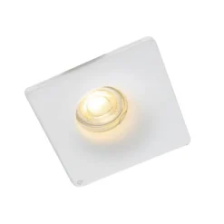 Set mit 6 Einbauspots weiß 12 cm rund - Gypsy Stucco